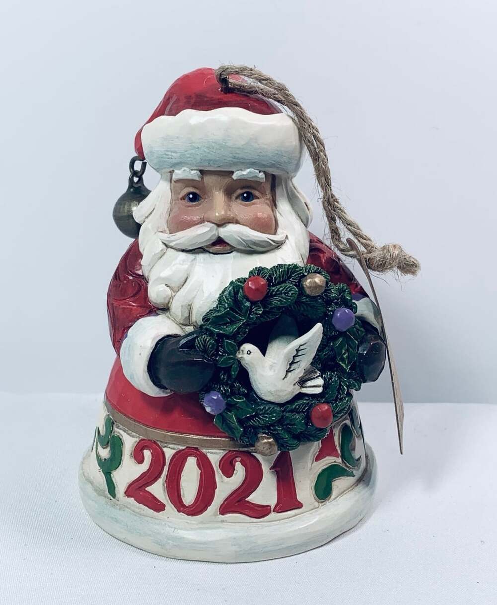 Jim Shore Santa With Wreath and dove 2021 ornament